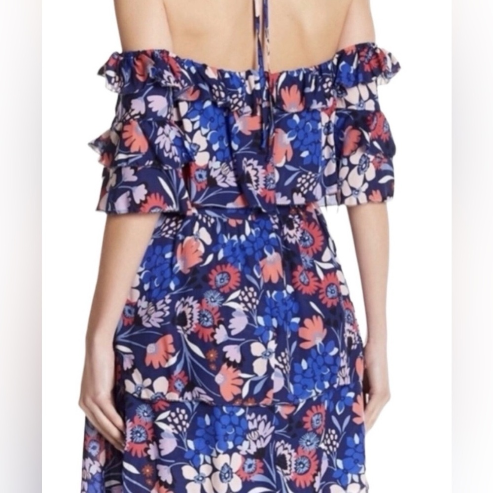 Parker Lorenzo Silk Off-the-Shoulder Dress – Size 2 – Floral – MSRP $378 - Picture 2 of 9